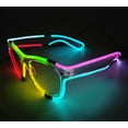 thumbnail image 5 of LINLIN LED Glasses, Light Up Rave Glasses LED Party Glasses Shades Sunglasses Flashing Glasses Light Glowing Glasses Neon Glasses for Halloween Christmas Party, 5 of 8