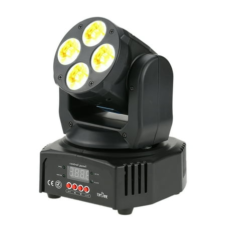 Tomshine 60W 4 LEDs Washing Effect Moving Head Stage Light RGBW+Amber+UV 6-IN-1 16/18 Channels DMX512 for Party KTV Pub