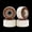 Orange, variant on Dirty FB illPills 70D Street Shape Wheels - Radial Wave Orange