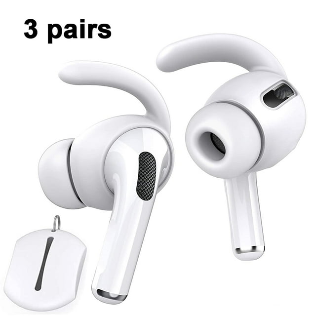 3 Pairs AirPods Pro Ear Hooks Covers Added Storage Pouch Accessories Compatible with Apple AirPods Pro
