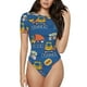 thumbnail image 1 of Fotbe Construction Vehicles Body de Mujer con Cuello Redondo y Mangas Cortas, Sin Mangas Ajustado, Suave, Cómodo y Básico-Small, 1 of 7