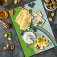 thumbnail image 5 of Mushroom Cutting Board, Bunny with Easter Egg Under Rainbow Happy Rabbit in Nature Theme Fun Design, Decorative Tempered Glass Cutting and Serving Board, Large Size, Multicolor, by Ambesonne, 5 of 5