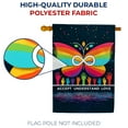 thumbnail image 4 of America Forever Accept Understand Love Butterfly Rainbow House Flag, 28x40 inch Double Sided, Progress Pride LGBTQ Acceptance Support Gay Lesbian Rainbow Flags Banner for Outdoor Home Decor, 4 of 5