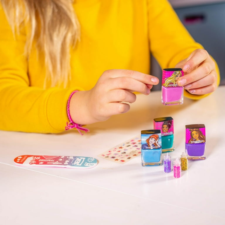 Townley Girl Barbie 9pc Nail Polish Manicure Pedicure Playset for