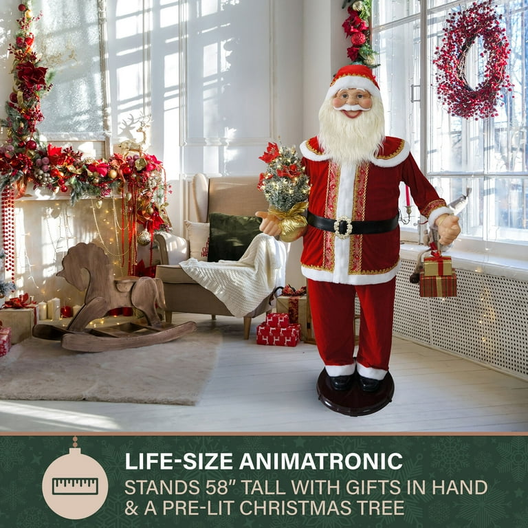 Fraser Hill Farm Dancing Santa Claus with Christmas Tree, 58