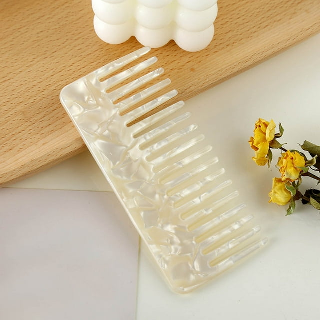 Hair Comb, Staron 2026 Detangling Hairdressing Comb, Retro Wide Tooth Design for Smooth Glide Gentle on Scalp Home Salon Use