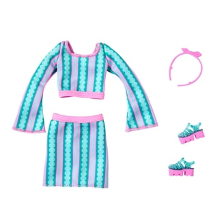 Barbie GJG33 - Set alla moda, vestito e 6 accessori per bambole Barbie