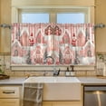 thumbnail image 2 of Yayeee Kitchen Curtains Tier Set of 2 Light Filtering 57"x36" Over Sink Window Panels, Light Pink Gingerbread Houses, 2 of 7