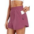 thumbnail image 3 of NELEUS Womens 3.5" Workout Shorts for Athletic Yoga Running Casual Single-layer Shorts with Side Pocket,Pink,US Size L, 3 of 10
