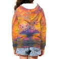 thumbnail image 4 of Uourmeti Sunshine Cartoon Axolotl Mushroom Lightweight Zip Up Hoodie for Boys Girls Long Sleeve with Pockets Comfy Casual Fall Outerwear Size 10-12, 4 of 7