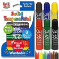 thumbnail image 5 of  Kwik Stix Solid Tempera Paint Sticks Bundle, 12 Count (2 Packs of 6), Classic Colors, Washable, Quick-Drying, Non-Toxic, 5 of 10