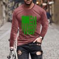 thumbnail image 1 of Blusas y camisas de manga larga y cuello redondo para hombre, camisetas casuales con estampado de moda y cuello redondo, blusas de licra de manga corta para hombre., 1 of 5