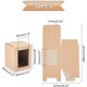 thumbnail image 4 of Caja de papel kraft con ventana marrón, 30 unidades, para regalo, embalaje de jabón, 4 of 5