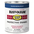 thumbnail image 2 of Rust-Oleum Stops Rust Indoor and Outdoor Gloss Royal Blue Rust Prevention Paint 1 qt., 2 of 2