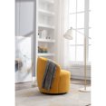 thumbnail image 3 of Jopath Swivel Accent Armchair, Barrel Chair With Black Powder Coating Metal Ring Teddy Fabric Accent Chair for Living Room Bedroom Reading Waitingroom Yellow, 3 of 9