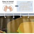 thumbnail image 4 of Taco Patterns Shower Curtain for Bathroom Shower Curtain Set with 12 Hooks Waterproof Fabric Bath Curtain for Bathtub Restroom Decor, 72 X 72 in, 4 of 6