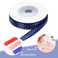 thumbnail image 3 of Cintas de Grosgrain 10 Yardas 1/4 Pulgada Azul Profundo con Puntos Dorados para Manualidades, Envoltura de Regalos, Bodas, 3 of 7