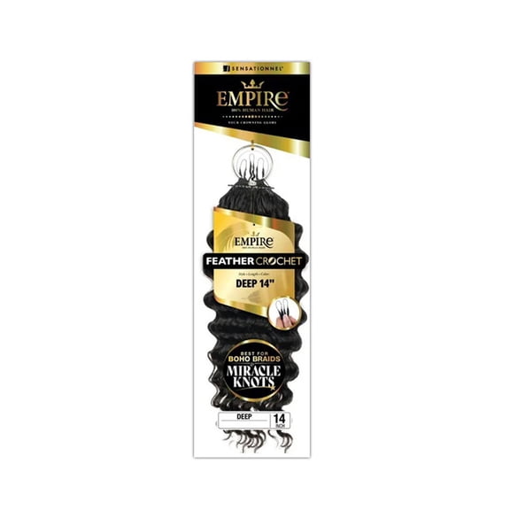 Sensationnel Empire 100% Human Hair Feather Crochet Braids - DEEP 14/18"