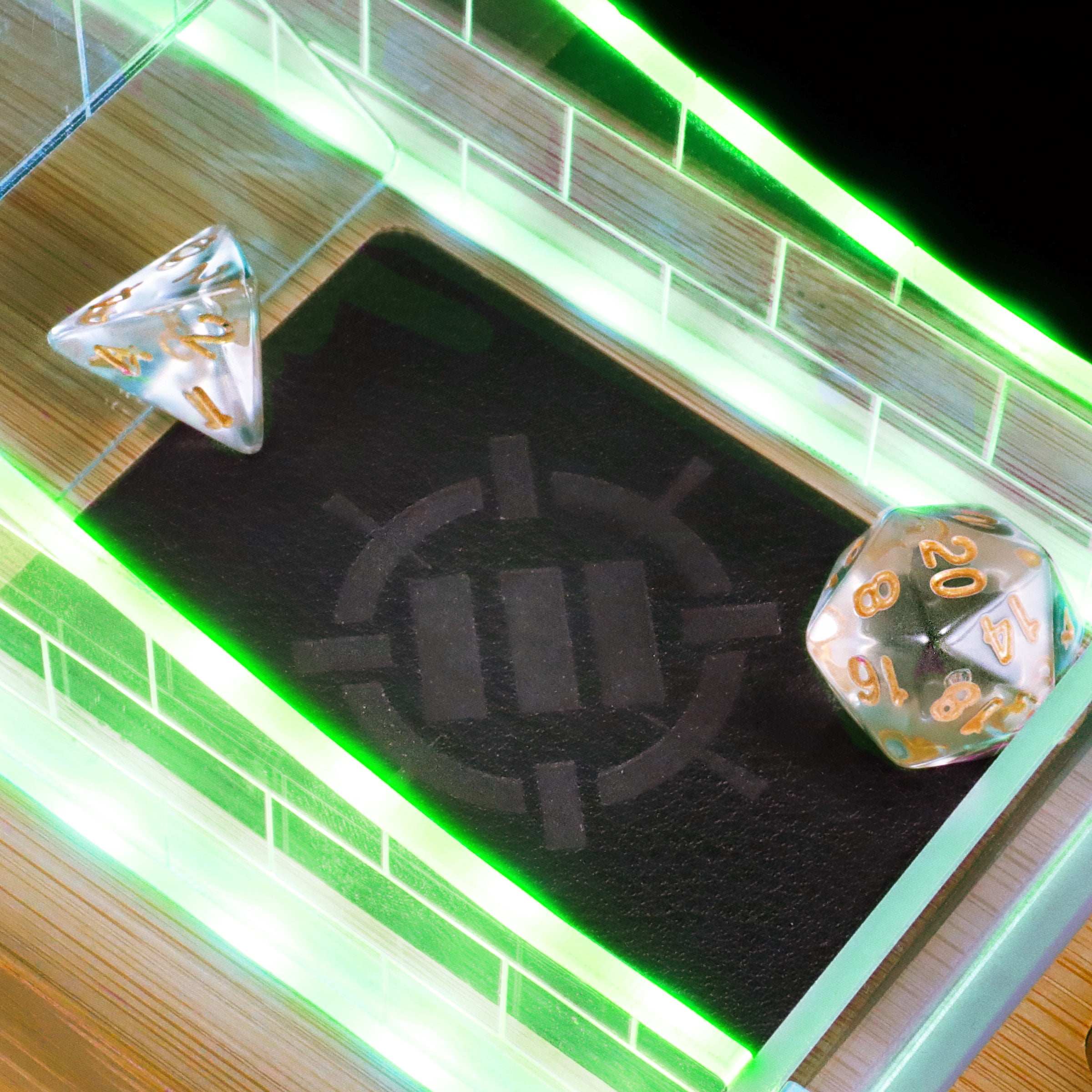 Tabletop LED Dice Tower with 7pc Dice Set