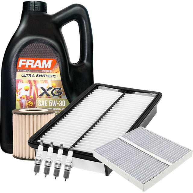 Kit De Afinación Con Aceite 5W30 Sintético, Bujías Iridio, Filtro De Aire, Filtro Para Aceite Sintético Y Filtro De Cabina 8 Piezas Compatible con Mazda 6 L4 2.3L DE 2003 A 2005