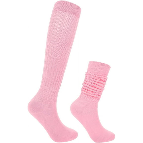 1 Pairs Socks for Women Extra Long Thick Boot Knee High Scrunch Socks Solid Soft Cotton Socks for Women