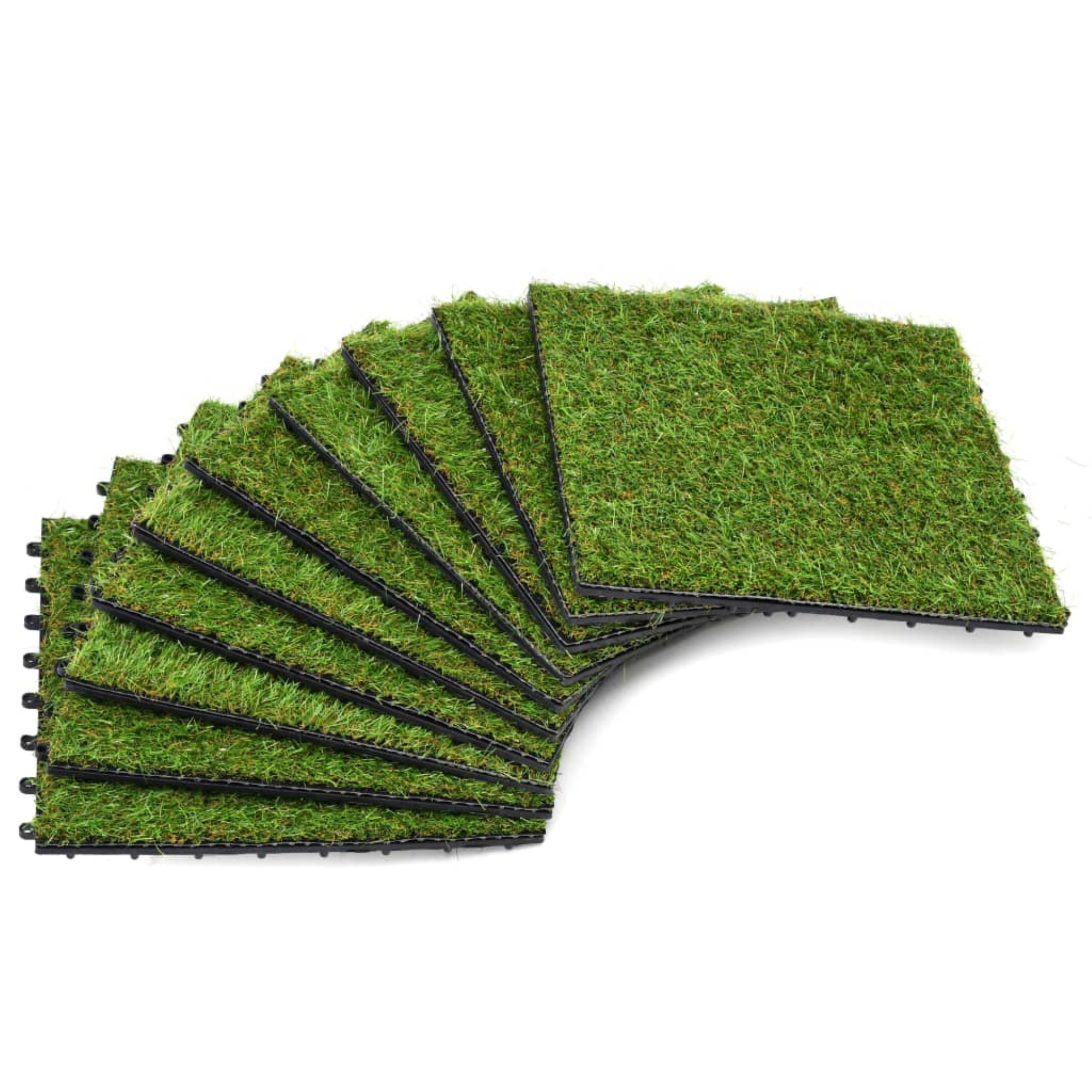 vidaXL Artificial Grass Tiles 10 pcs 11.8"x11.8" Green
