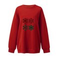 thumbnail image 2 of Qiopertar Blouse de Noël Imprimée Mode pour Femmes Manches Longues Col Rond Pull Décontracté Offres de la Semaine Liquidation à Moins de 5$ jusqu'à 90 % de Réduction, 2 of 4