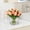 orange, variant on Gaderth Artificial Tulip Flowers with Vase, 12 Heads PU Mini Real Touch Tulip Bouquets, Lifelike Faux Flowers, Home Table Centerpiece for Home Wedding Party