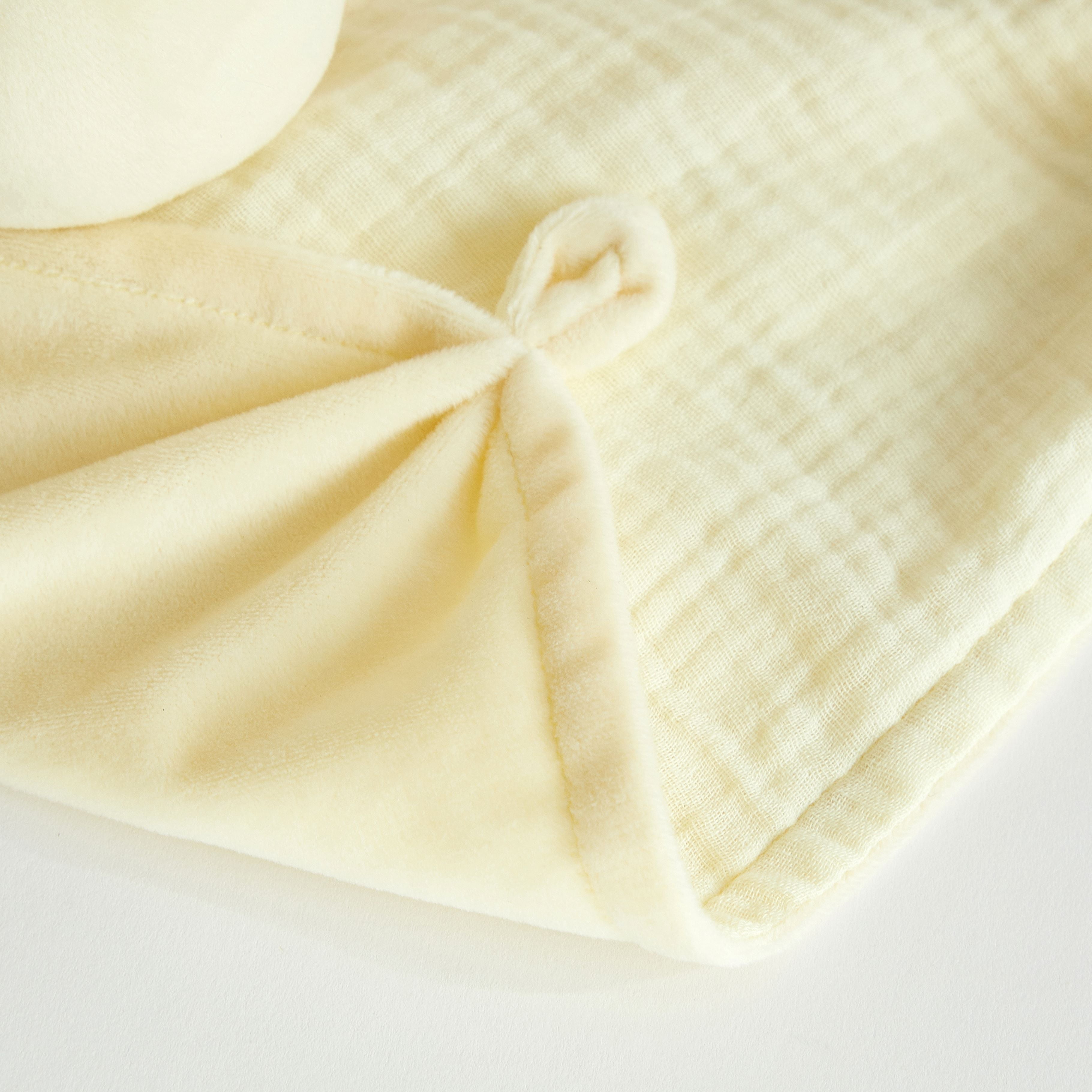 Little Nest Duck Muslin Blanket with Lovey 30" x 40"