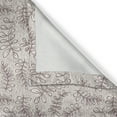 thumbnail image 4 of Ambesonne Leaves Grommet Curtain Single Panel, Sketch Style Foliage, 50"x60", Taupe Beige, 4 of 5