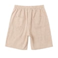 thumbnail image 4 of Aimik Mens Plain Shorts Large Patch Pockets Drawstring Waist Mens Athletic Shorts Summer Soft Linen Shorts for Daily, 4 of 6