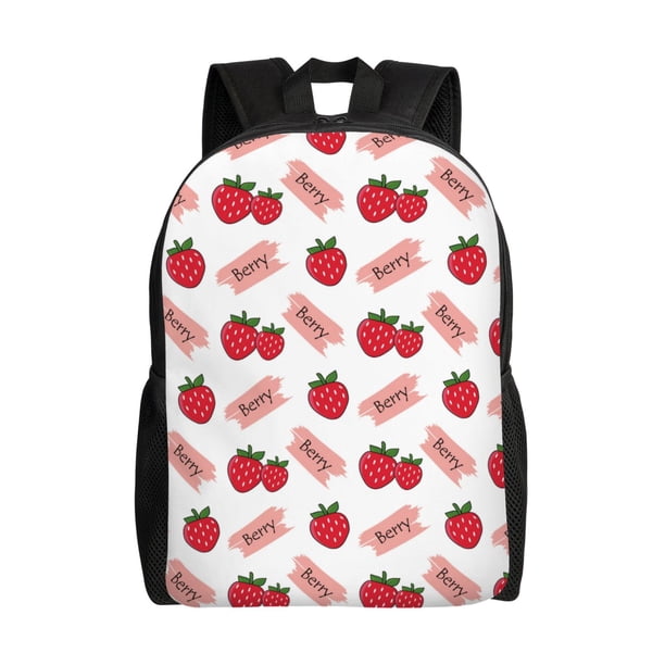 Balery Strawberry Mochila - Mochila Estilosa y Duradera para Laptop de 15 Pulgadas con Tela Oxford Impermeable