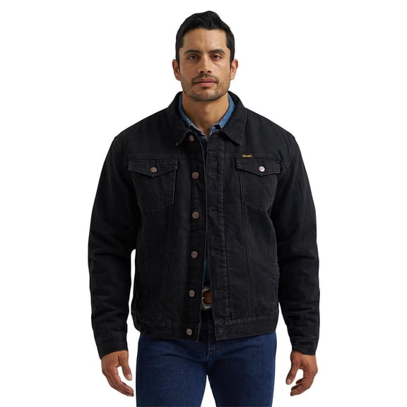 Wrangler Mens Retro Denim Jacket M Caviar