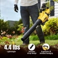 thumbnail image 3 of GEVEELIFE Leaf Blower Cordless, 650CFM & 3 Speed Levels, Electric Cordless Leaf Blower with 2 * 5.0Ah Battery Powered, Blowers for Lawn Care, Yard, Blowing Leaves, Dust, Snow, 3 of 10