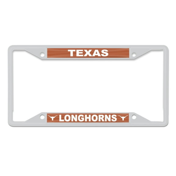 NCAA Texas Longhorns Team Colored Small Over Small License Plate Frame