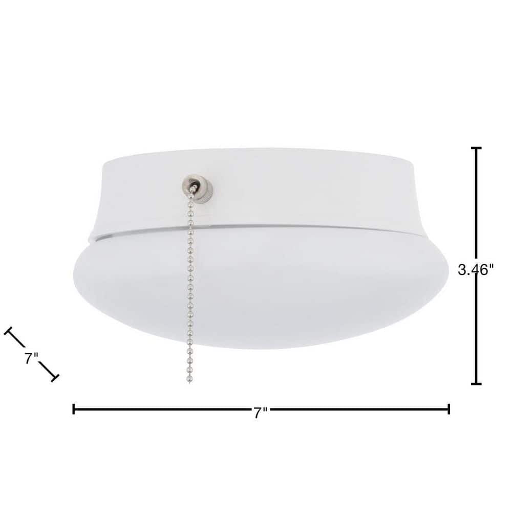 Spin Light 7 in. Closet Light with Pull Chain LED Flush Mount Ceiling Light 830 Lumens 4000K Bright White Basement Light