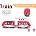 thumbnail image 2 of Red Motorized Train, Wooden Track, Battery Powered Train Toy for Toddlers, Magnetic Train Set, Electric Train for Kids 3 Years and Up, 2 of 4