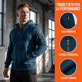 thumbnail image 7 of Hoodies for Men Zip Up Sweatshirt, Drawstring Hood Pockets Athletic Jacket, Casual Fall Winter Tops, 7 of 7