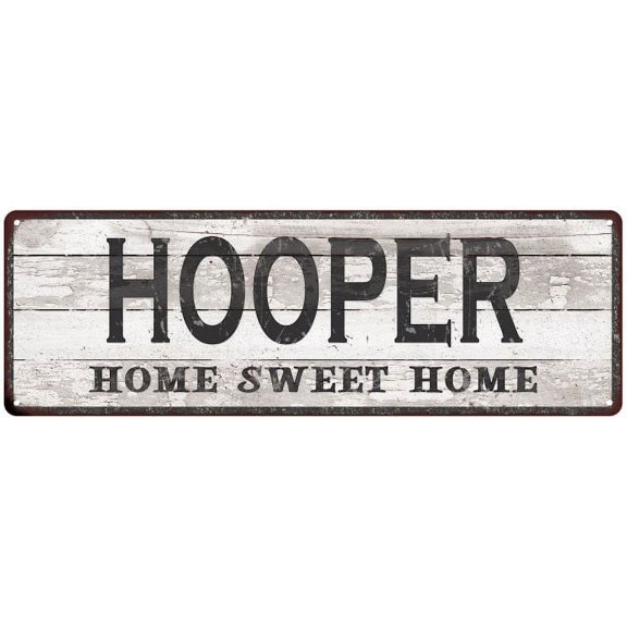 HOOPER Home Sweet Home Country Look 6x18 Metal Sign 106180045599