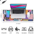 thumbnail image 5 of Long Mouse Pads for Desk,Pioneer Flower Floral Print Pattern Desk Mats on Top Of Desks, Desk Mouse Pad Extra Large with 3mm Non-Slip Base and Stitched Edge for Gaming,Office,Work,Home 31.5"x11.8", 5 of 6