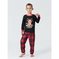 thumbnail image 4 of Hirigin Matching Christmas Pajamas For Family Elk Print Long Sleeve Shirt and Plaid Pants Set Loungewear Soft Sleepwear, 4 of 7