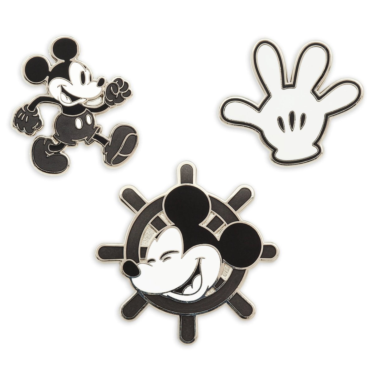 Disney Store Mickey Mouse Memories Pin Set of 3 Limited Release New with  Card