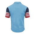 thumbnail image 4 of Havenx Short Sleeve American Flag Polo Shirts for Men Buttons Collared Shirt American Flag Printed Polo 250 Year American Anniversary Freedom Tee,Sky Blue 4XL, 4 of 4