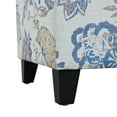 thumbnail image 5 of Christopher Knight Home Transitional Storage Ottoman, Floral Pattern, Blue, 5 of 8