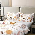 thumbnail image 4 of Boho Rainbow Bedding Set Full,Cute Bohemian Eyes Moon Sun Duvet Cover Kawaii Cloud Dream Catcher Comforter Cover Nursery Cartoon Hand Drawn Doodle Quilt Cover 2 Pillowcases, 4 of 6