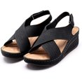 thumbnail image 2 of Sandalias de cuña para mujer, recortadas, punta abierta, para viajes al aire libre, sandalias cómodas, zapatos Wmkox8yii shjk284, 2 of 7