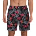 thumbnail image 2 of Goofa Colorful Hawaii Palms Printed Men's Swim Trunks Board Shorts Quick Dry Mens Swimming Trunks with Compression Liner,Breathable Fit Hawaii Beach Shorts-X-Large, 2 of 9
