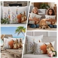thumbnail image 5 of Fall Squirrel Outdoor Waterproof Pillow Covers, Botanical Watercolor Flower Leaf Plant Decorative Square Throw Pillowcase Sofa Cushion Sham for Patio/Couch/Chair, 20"x20" 2 Pack, 5 of 8