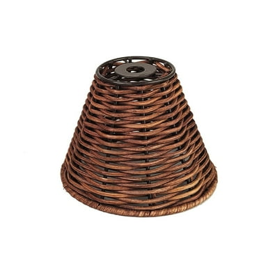 BERTDOMD Rattan Pendant Lamp Shade Woven Retro Boho Pendant Lamp Chandelier Cover Pendant Lighting Fixture for Kitchen Island Bedroom Dining Room Hallway Entryway Living Room