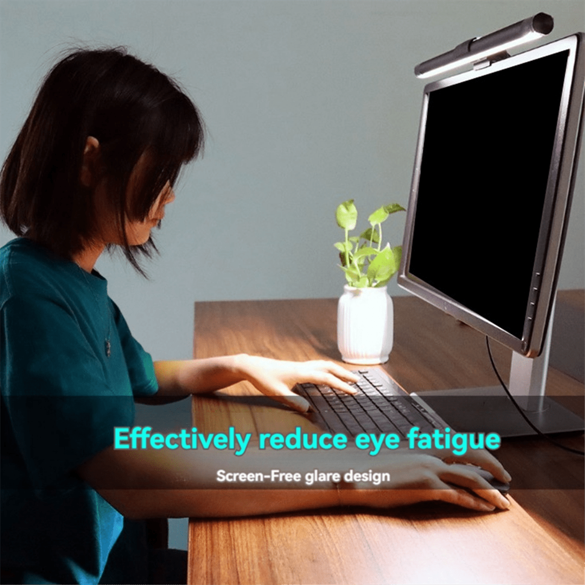 LED Desk Lamp Monitor Light Bar Eye-Care Stepless Dimming Lighting USB Table Lamp Computer Light Bar for Work/Gaming
